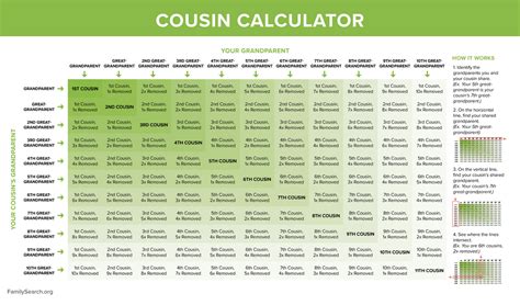 Cousin Chart—How to Calculate Family Relationships .